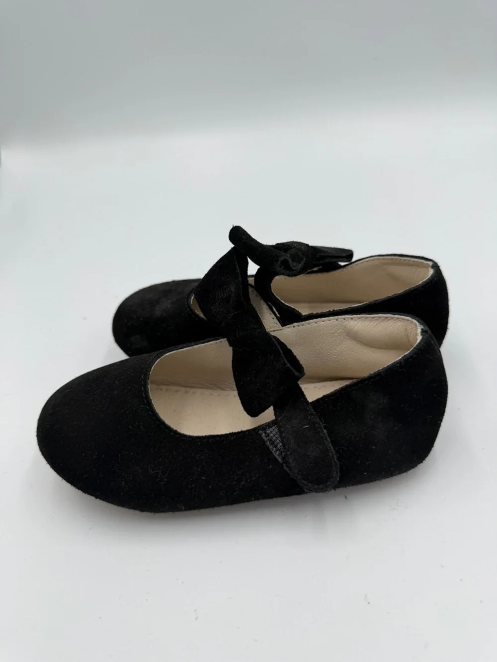 Felix & Flora Toddler Girls 8 Black Velvet Bow Mary Jane Formal Dress Shoes Kids